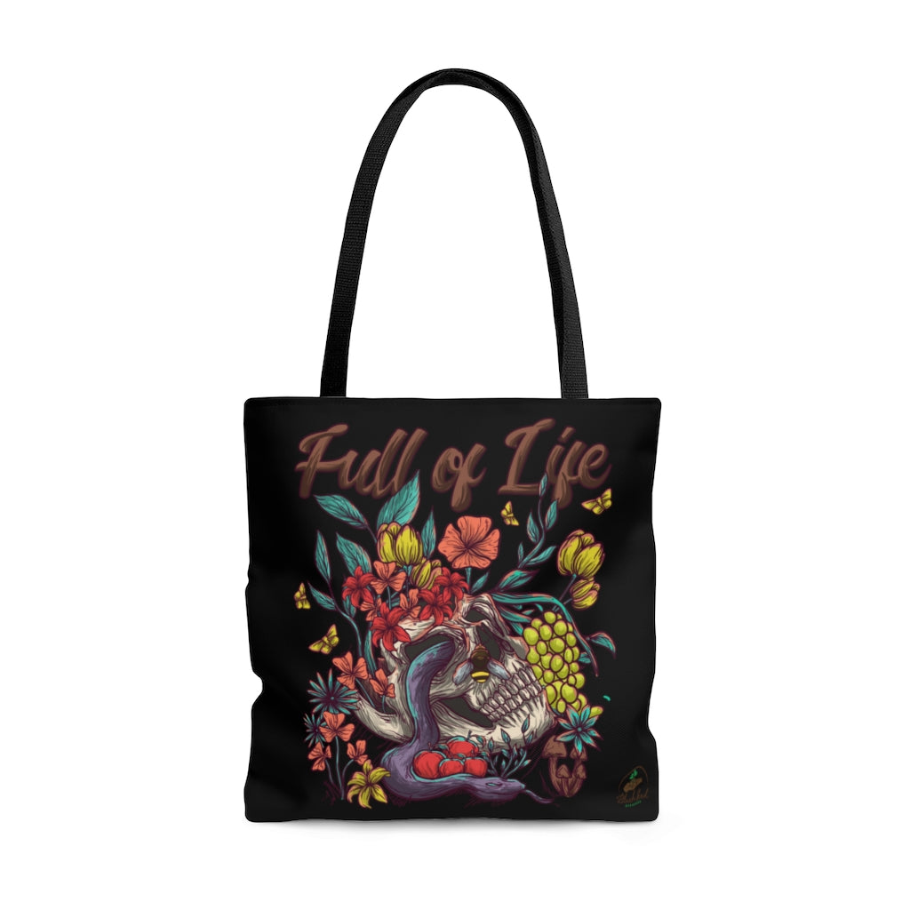 Full of Life Tote Bag (Black)