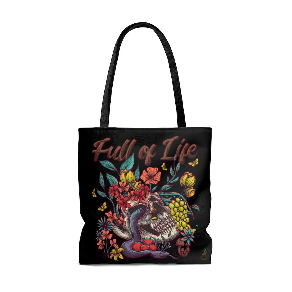 Full of Life Tote Bag (Black)